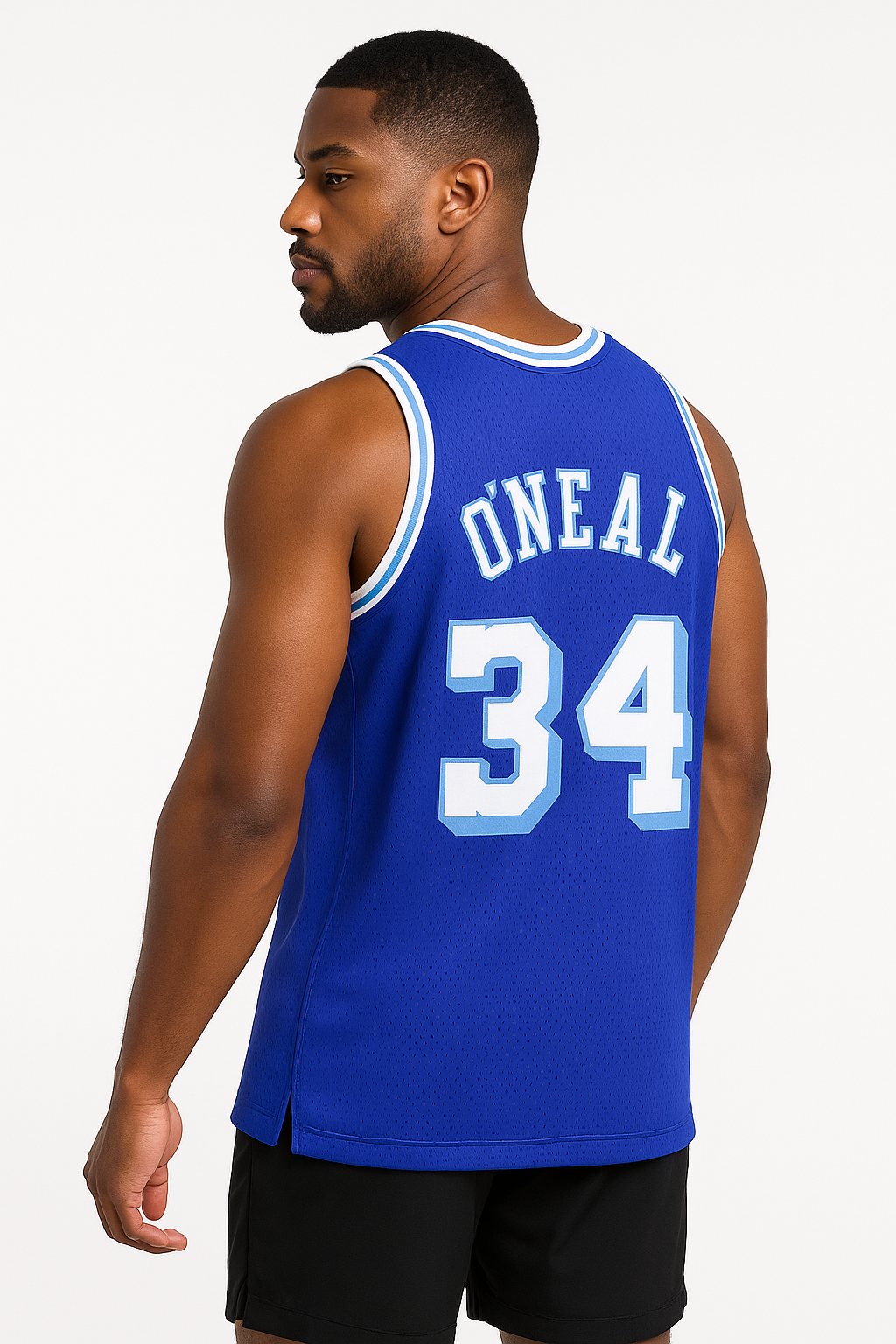 Hardwood Classics Edition (Shaquille O’Neal era throwback) Away Jersey (Blue Hardwood Classics)